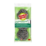 Телени гъби за чинии - 3M Scotch-Brite скрубер от неръждаема стомана, 3 бр