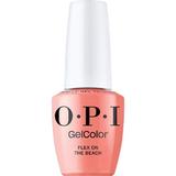 Полупостоянен веган лак за нокти без хема - OPI Gel Color, нюанс Flex on the Beach, 15 мл