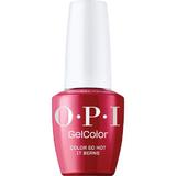 Веган полупостоянен лак за нокти без хема - OPI Gel Color, Color So Hot it Berns нюанс, 15 мл