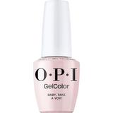 Полупостоянен веган лак за нокти без хема - OPI Gel Color, нюанс Baby, Take a Vow, 15 мл