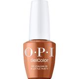 Веган полупостоянен лак за нокти без хема - OPI Gel Color, нюанс My Italian is a Little Rusty, 15 мл