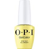 Полупостоянен вегански лак за нокти без хема - OPI Gel Color, нюанс Stay Out All Bright, 15 мл