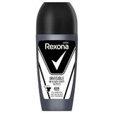 Рол-он дезодорант против изпотяване за мъже Cobalt - Rexona Men Invisible on Black + White Clothes 48h, 50 мл