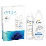 Подаръчен комплект Dove Enjoy Essentials - хидратиращ душ гел, 250 мл + оригинален дезодорант спрей, 150 мл