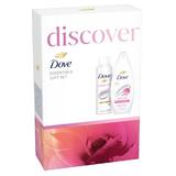 Подаръчен комплект Dove Discover Essentials - мек душ гел Petal, 250 мл + дезодорант спрей пудра мек антиперспирант, 150 мл