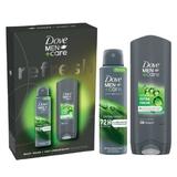 Подаръчен комплект Dove Men +Care Refresh Collection - Освежаващ душ гел Extra Fresh за тяло, лице и коса, 250 мл + дезодорант спрей Advanced 72h Protection Extra Fresh, 150 мл