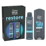 Подаръчен комплект Dove Men +Care Restore Collection - Душ гел Hydrating Clean Comfort Body, Face & Hair Wash, 250 мл + дезодорант спрей Clean Comfort 48h Protection+Comfort, 150 мл