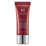 BB крем с висока защита - Missha BB Cream M Perfect Cover SPF42/PA+++, нюанс 21/Light Beige, 20 мл