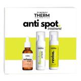 Комплект за третиране на хиперпигментационни петна - Synergy Therm Cosmetics Anti Spot Treatment: Radiance Serum, 30 мл + Комплект Flawless Face Serum, 30 мл, + Revive Retinal Serum, 30 мл